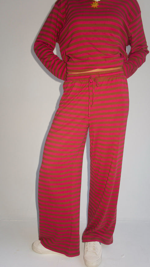 Beach Bum Striped Set // Sunset Pink